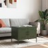 Mesa de centro acero verde oliva 68x50x50,5