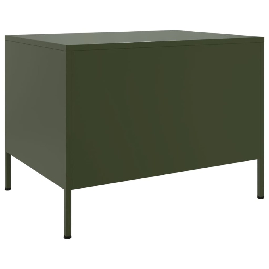 Mesa de centro acero verde oliva 68x50x50,5