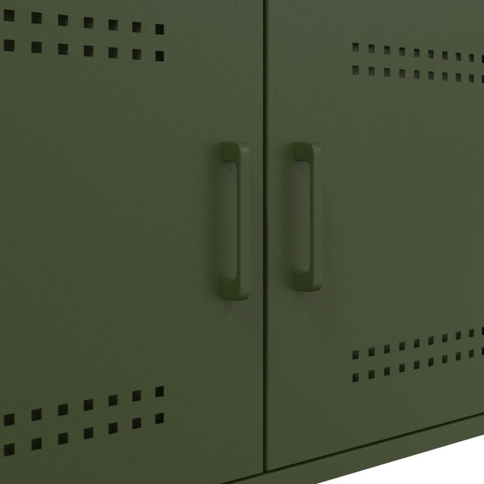 Mesa de centro acero verde oliva 68x50x50,5