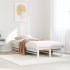 Estructura de cama sin colchón madera maciza blanca 90x190