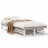 Estructura de cama sin colchón madera maciza blanca 90x190