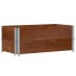 Collares de palets 2 uds madera maciza de pino marrón 100x50
