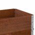 Collares de palets 2 uds madera maciza de pino marrón 100x50