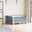 Collares de palets 2 uds madera maciza de pino gris 100x100 cm