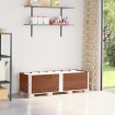 Collares de palets 2 uds madera maciza de pino marrón 150x50 cm