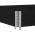 Collar de palet madera maciza de pino negro 150x100