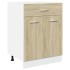 Mueble bajo cocina con cajón madera roble Sonoma 60x46x81,5