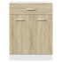 Mueble bajo cocina con cajón madera roble Sonoma 60x46x81,5