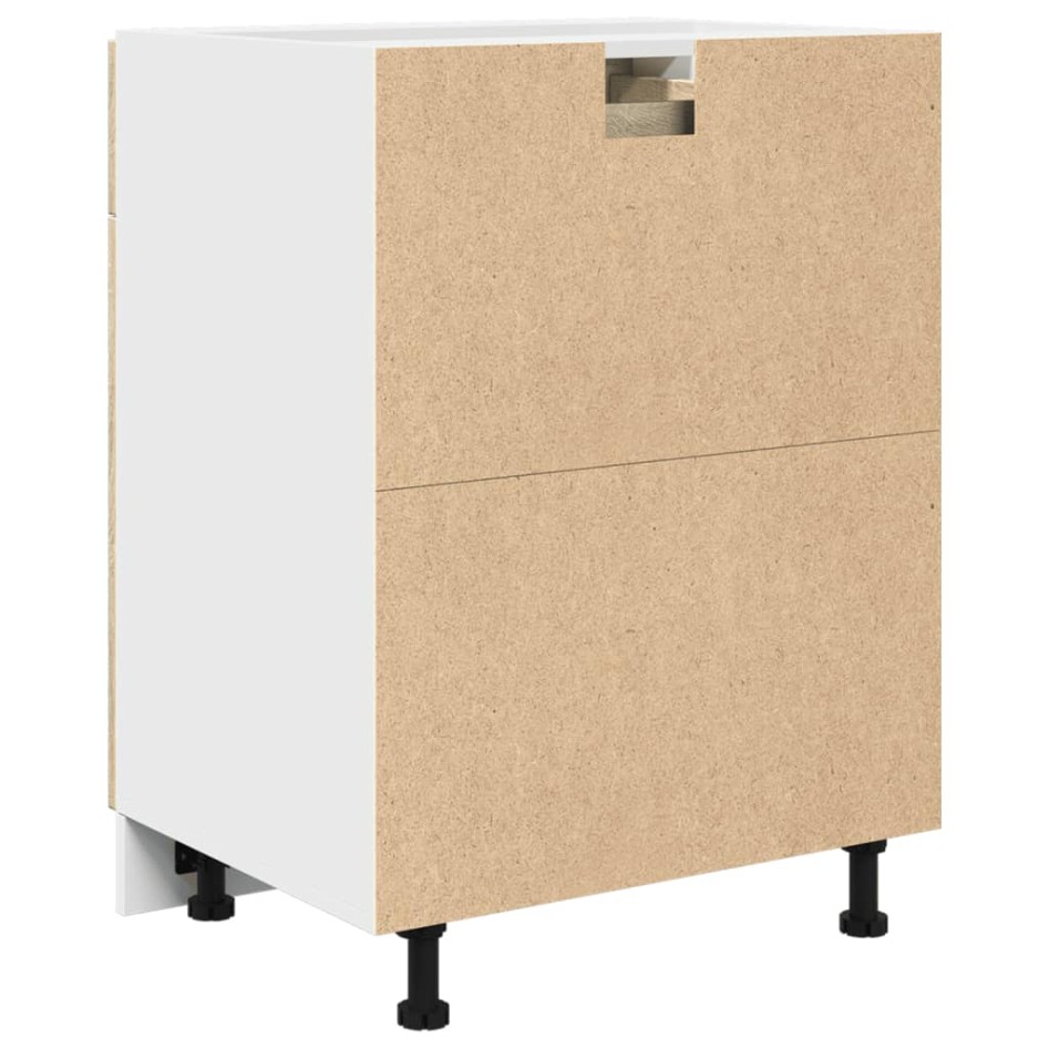 Mueble bajo cocina con cajón madera roble Sonoma 60x46x81,5