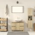 Armario de baño madera ingeniería roble Sonoma 30x30x130