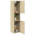 Armario de baño madera ingeniería roble Sonoma 30x30x130