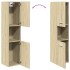 Armario de baño madera ingeniería roble Sonoma 30x30x130