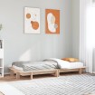 Estructura de cama sin colchón madera maciza pino 75x190 cm