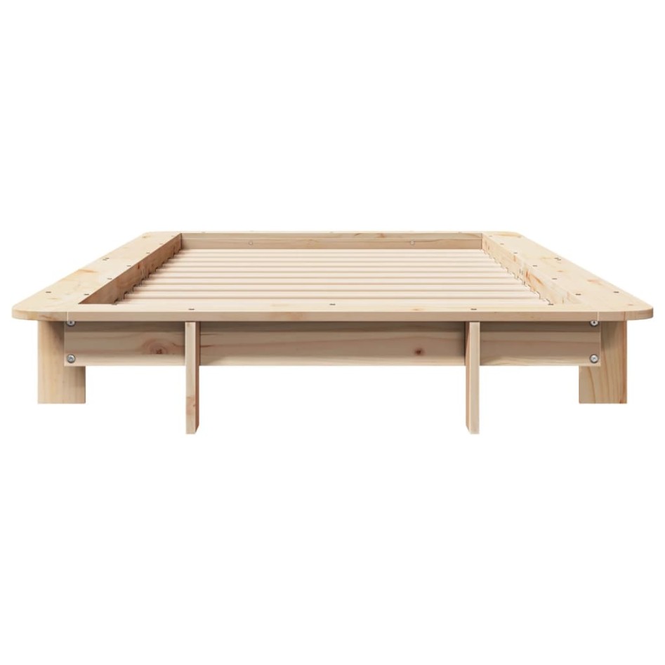 Estructura de cama sin colchón madera maciza pino 75x190