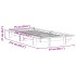 Estructura de cama sin colchón madera maciza pino 75x190
