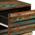 Mesita de noche de madera maciza reciclada 40x34x46