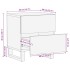 Mesita de noche de madera maciza reciclada 40x34x46