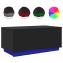 Mesa de centro con luces LED negro 90x50x40