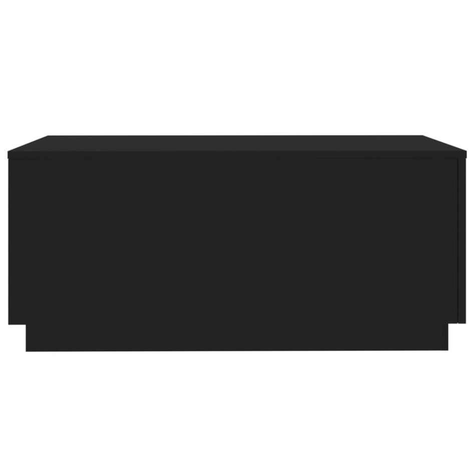 Mesa de centro con luces LED negro 90x50x40