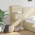 Mesita de noche de pared con luces LED roble