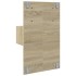 Mesita de noche de pared con luces LED roble