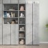 Aparador alto madera de ingeniería gris hormigón 30x41x185