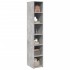 Aparador alto madera de ingeniería gris hormigón 30x41x185