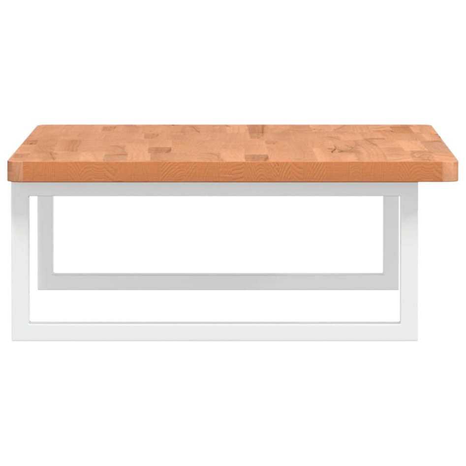 Estante de lavabo de pared de acero y madera maciza de