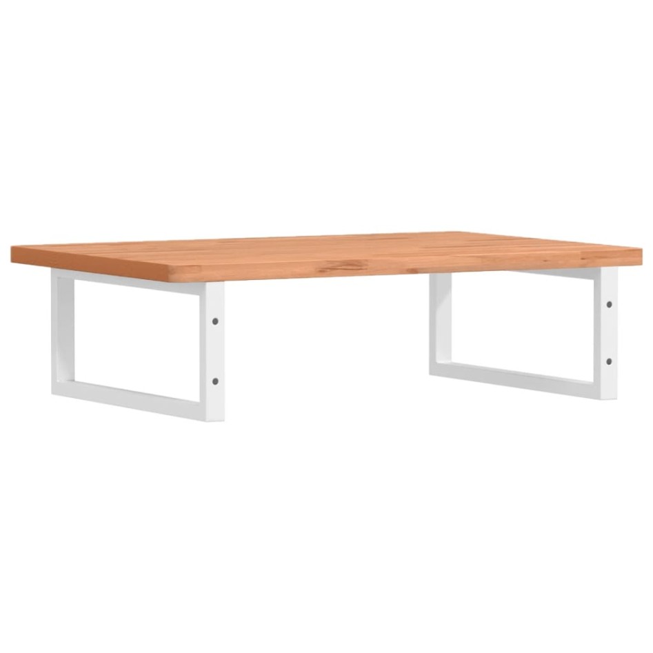 Estante de lavabo de pared de acero y madera maciza de