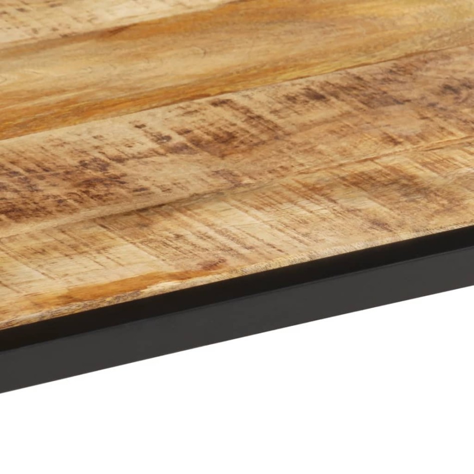 Mesa de centro de madera maciza de mango rugosa 55x55x45