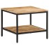 Mesa de centro de madera maciza de mango rugosa 55x55x45