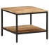 Mesa de centro de madera maciza de mango rugosa 55x55x45