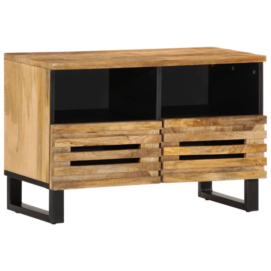 Mueble de TV madera maciza de mango rugosa 70x34x46