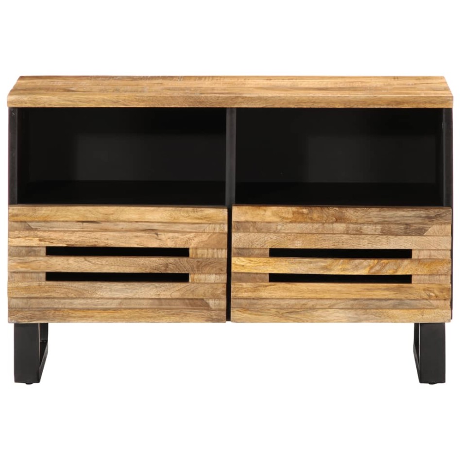 Mueble de TV madera maciza de mango rugosa 70x34x46