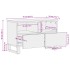 Mueble de TV madera maciza de mango rugosa 70x34x46