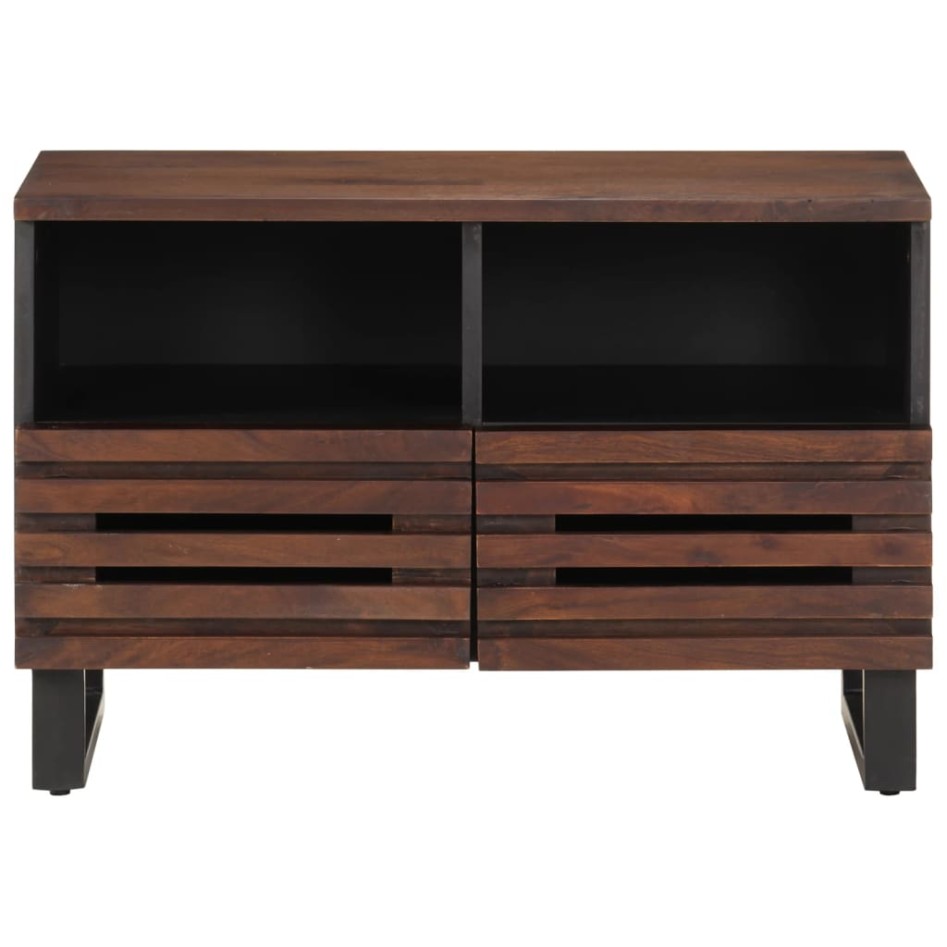 Mueble de TV madera maciza mango marrón 70x34x46