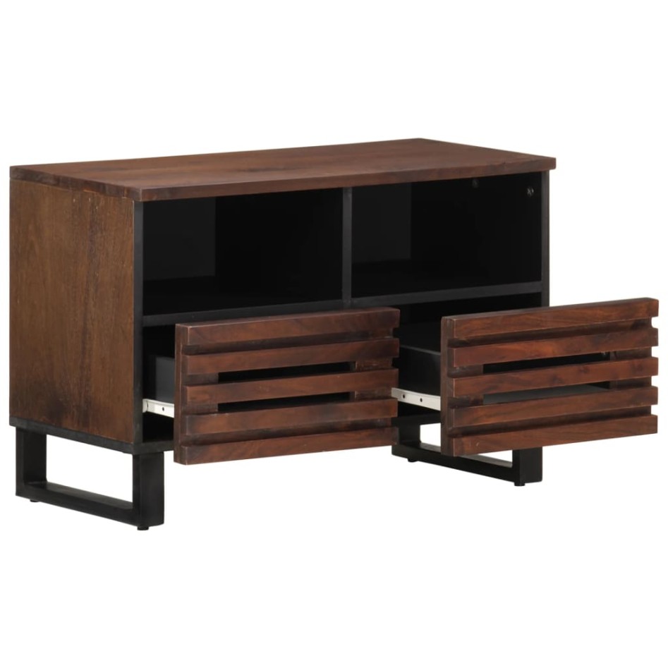 Mueble de TV madera maciza mango marrón 70x34x46