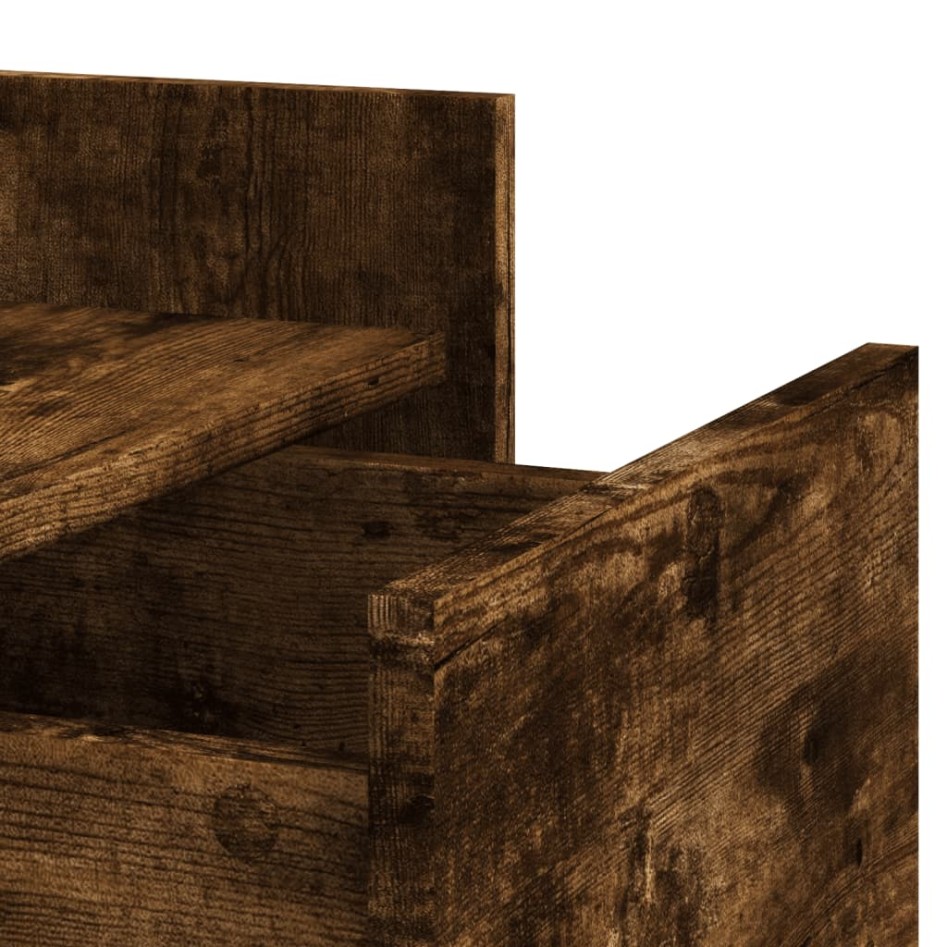 Mesita de noche madera de ingeniería roble ahumado 45x50x65