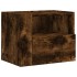 Mesitas de noche de pared 2 uds color roble ahumado 45x30x35