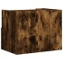 Mesitas de noche de pared 2 uds color roble ahumado 45x30x35