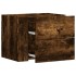 Mesitas de noche de pared 2 uds color roble ahumado 45x30x35
