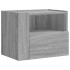 Mesitas de noche de pared 2 uds gris Sonoma 45x30x35