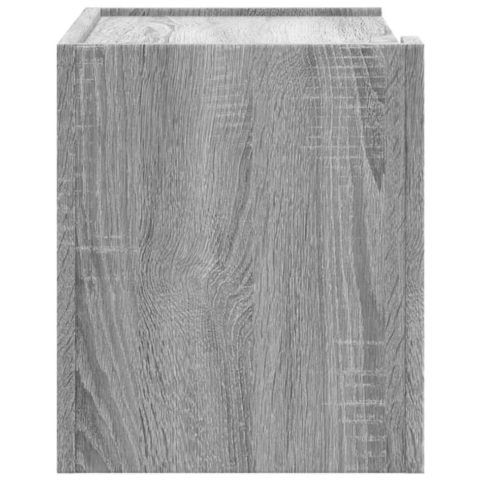Mesitas de noche de pared 2 uds gris Sonoma 45x30x35
