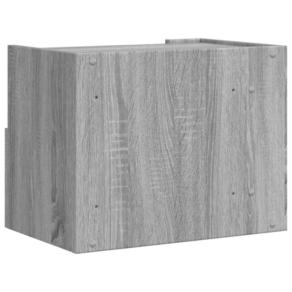 Mesitas de noche de pared 2 uds gris Sonoma 45x30x35