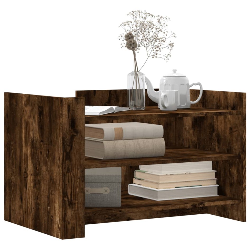 Mesa de centro madera de ingeniería roble ahumado 80x50x50