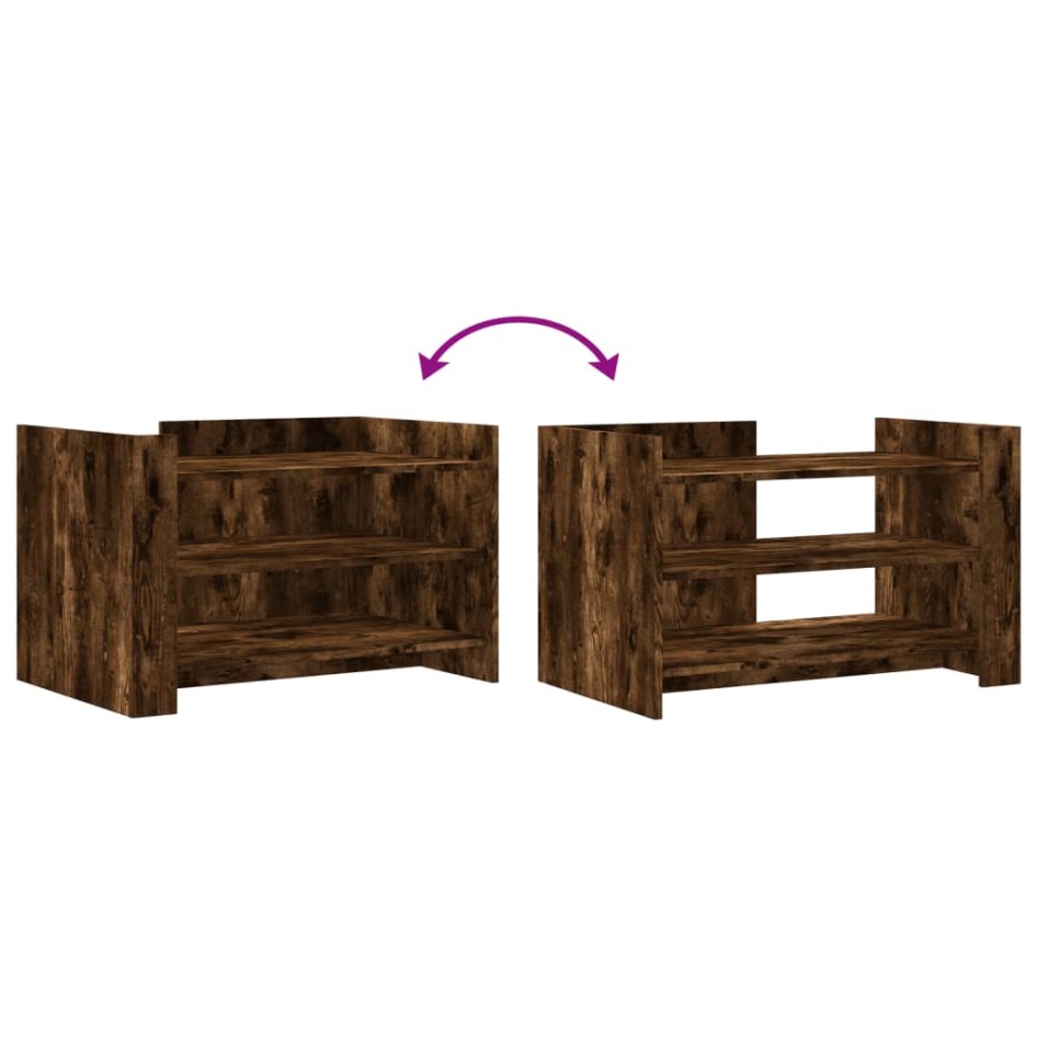 Mesa de centro madera de ingeniería roble ahumado 80x50x50