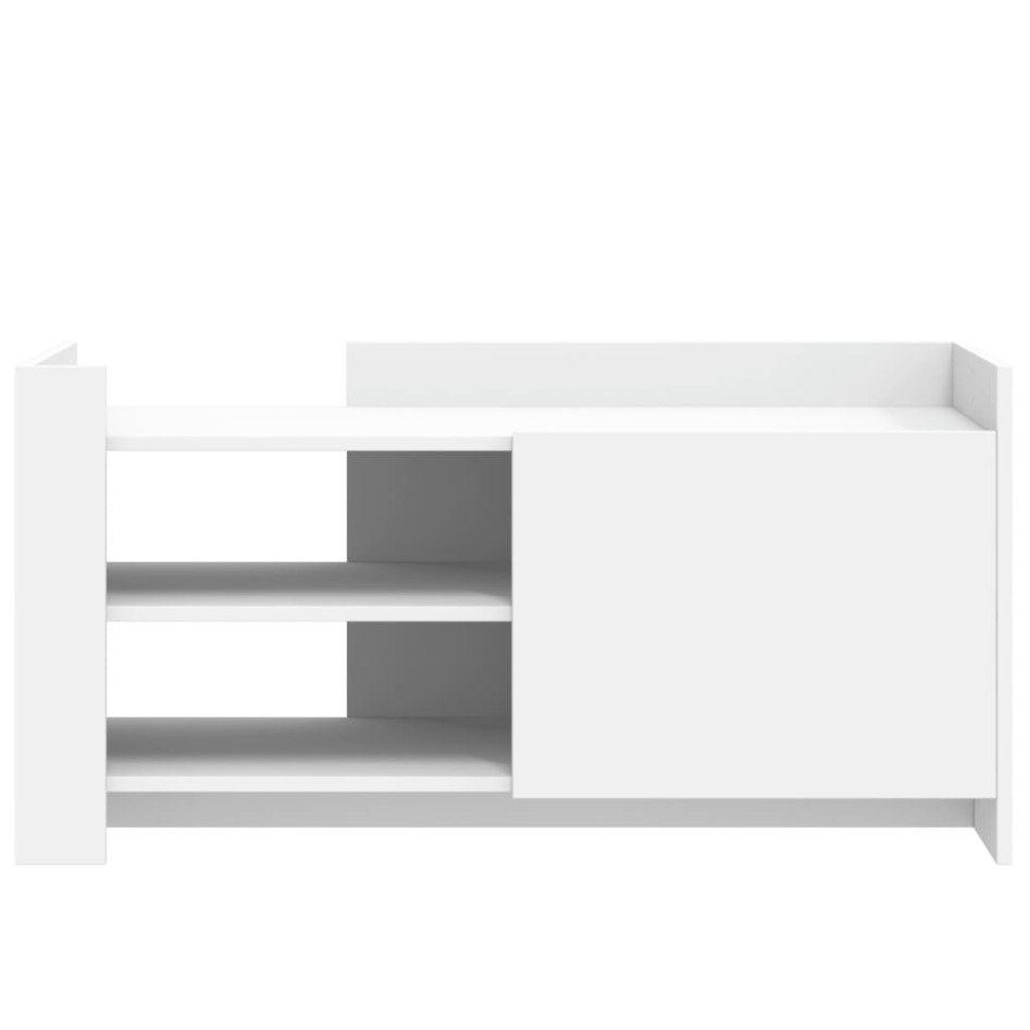 Mesa de centro de madera de ingeniería blanca 100x50x50