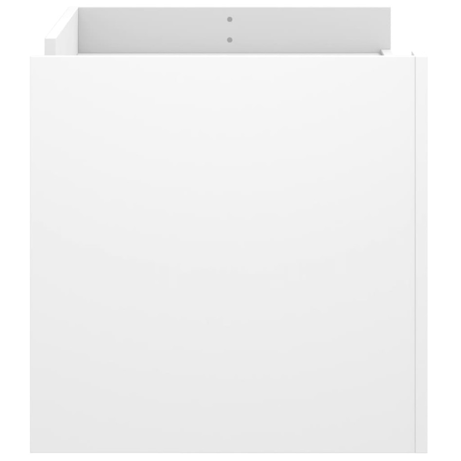 Mesa de centro de madera de ingeniería blanca 100x50x50