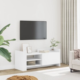 Mueble para TV madera contrachapada blanco 100x35x40