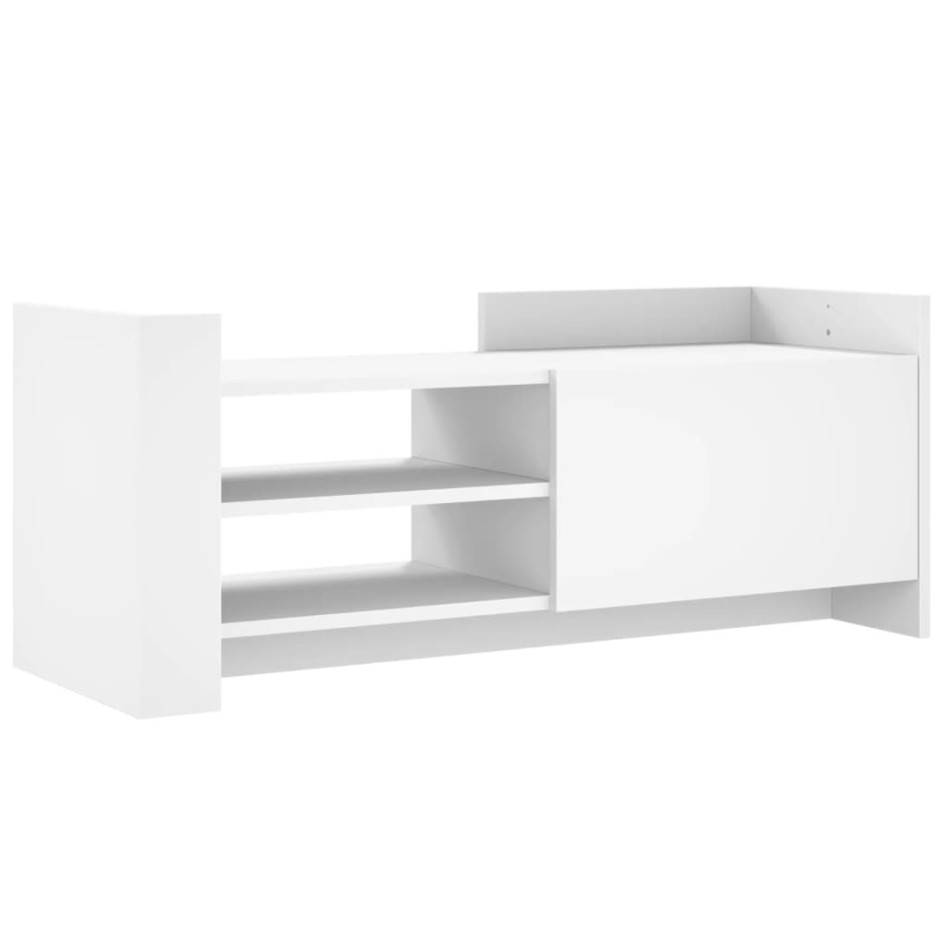 Mueble para TV madera contrachapada blanco 100x35x40